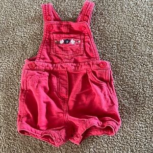 Pink short overalls